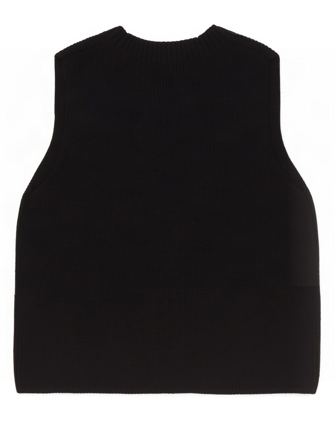 Cos Womens Oversized Vest Tank Top UK 10 Small Black Wool