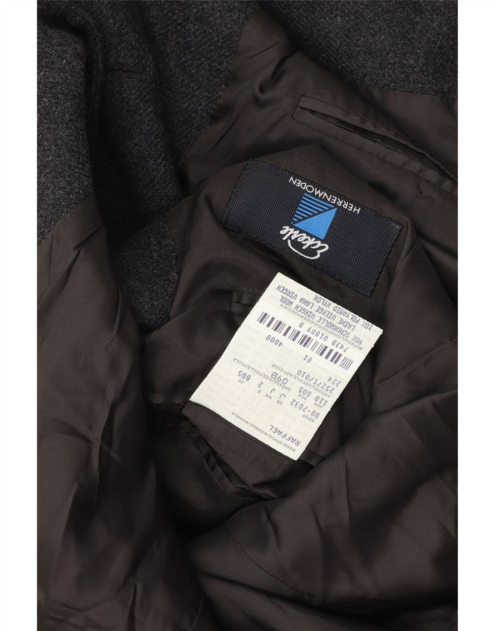 Jachetă pentru bărbați Hugo Boss cu 3 nasturi Mărimea 098 Lână virgină gri mediu