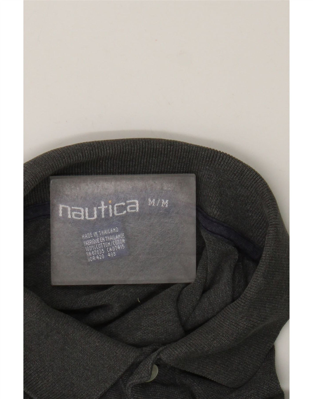 Tricou polo Nautica pentru bărbați, bumbac cu dungi gri mediu