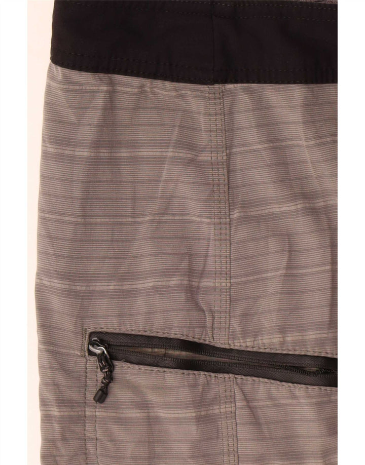 Pantaloni scurți de înot Rip Curl pentru bărbați, poliester cu dungi mari, gri