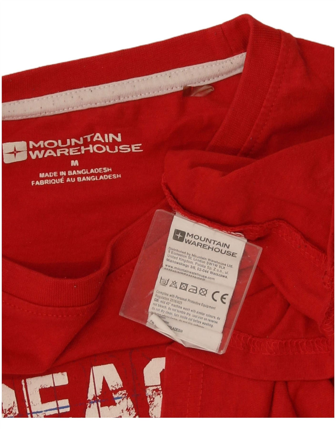 Tricou grafic pentru bărbați Mountain Warehouse Top din bumbac roșu mediu