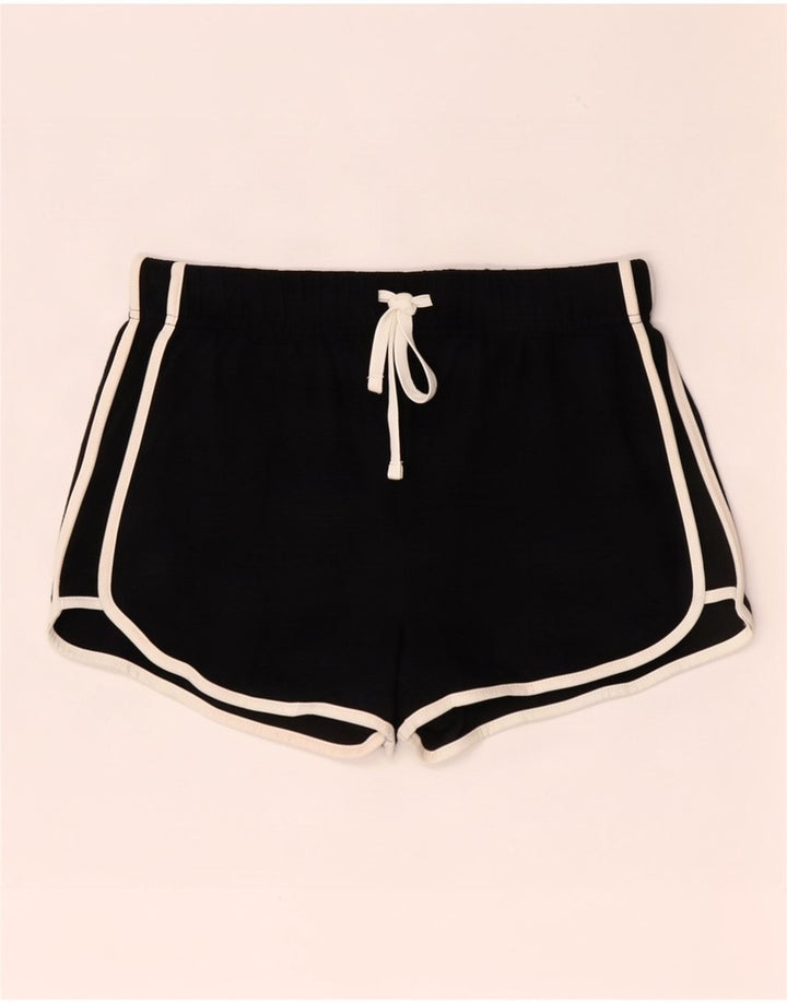 Pantaloni scurti sport Topshop pentru femei UK 10, poliester negru mic