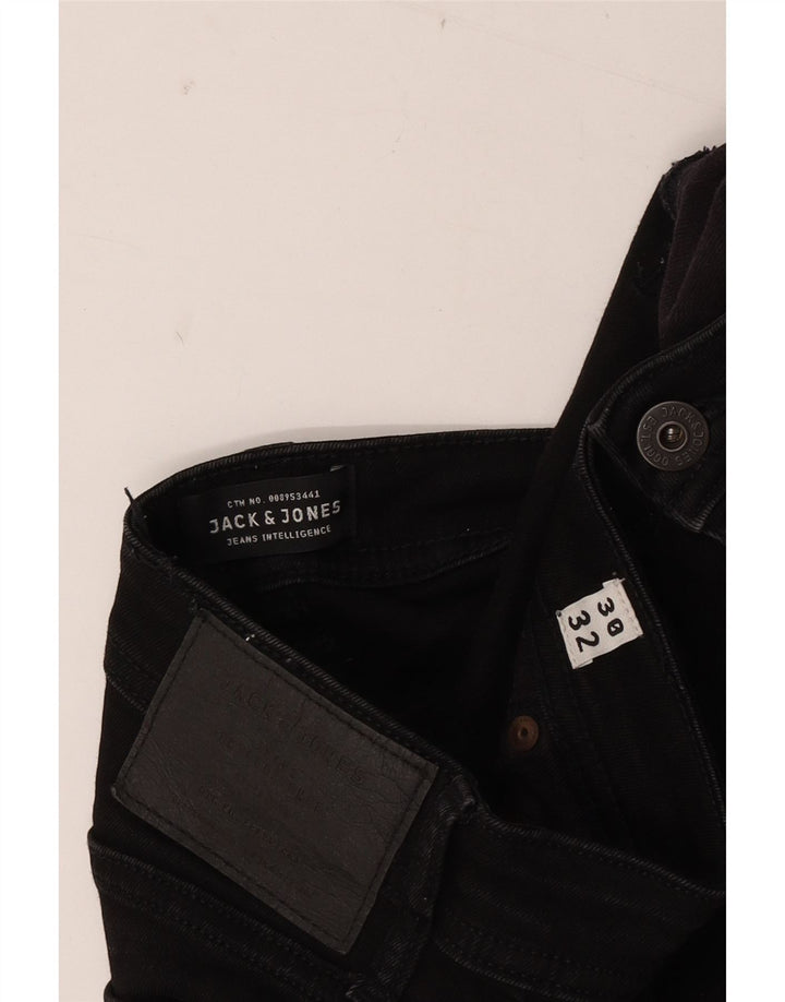 JACK & JONES Blugi pentru bărbați Liam Skinny W30 L32 Negri