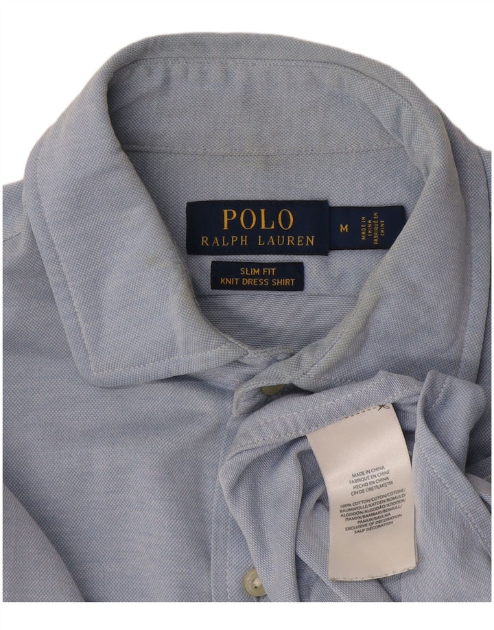 Cămașă pentru bărbați Ralph Lauren slim fit bumbac albastru mediu