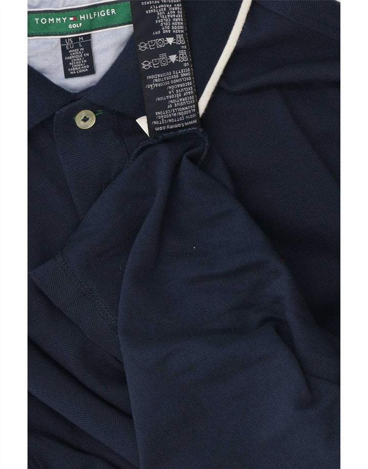Cămașă polo Tommy Hilfiger pentru bărbați, bumbac cu dungi albastru bleumarin mediu