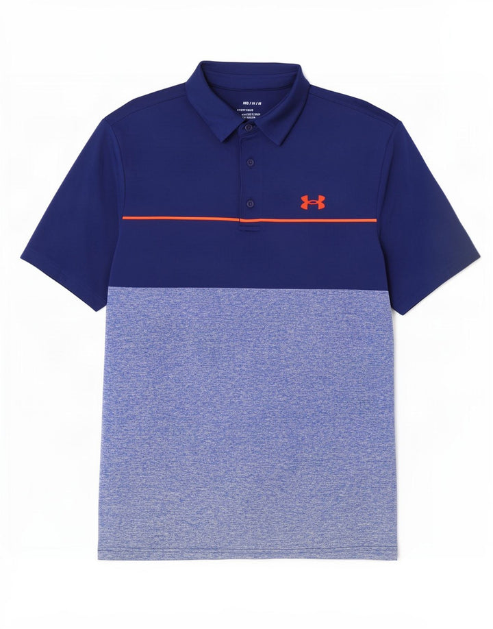 Tricou polo Under Armour pentru bărbați, mediu bleumarin, color block