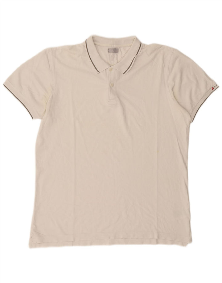 Cămașă polo PEUTEREY pentru bărbați, bumbac alb 2XL