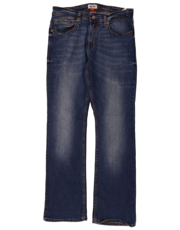 Tommy Hilfiger Mens Bootcut Jeans W32 L32 Blue Cotton