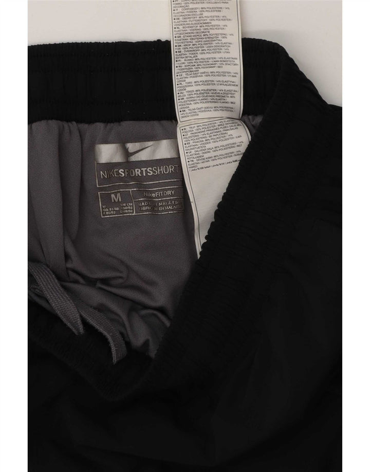 Pantaloni scurți sport Nike pentru bărbați, poliester mediu negru