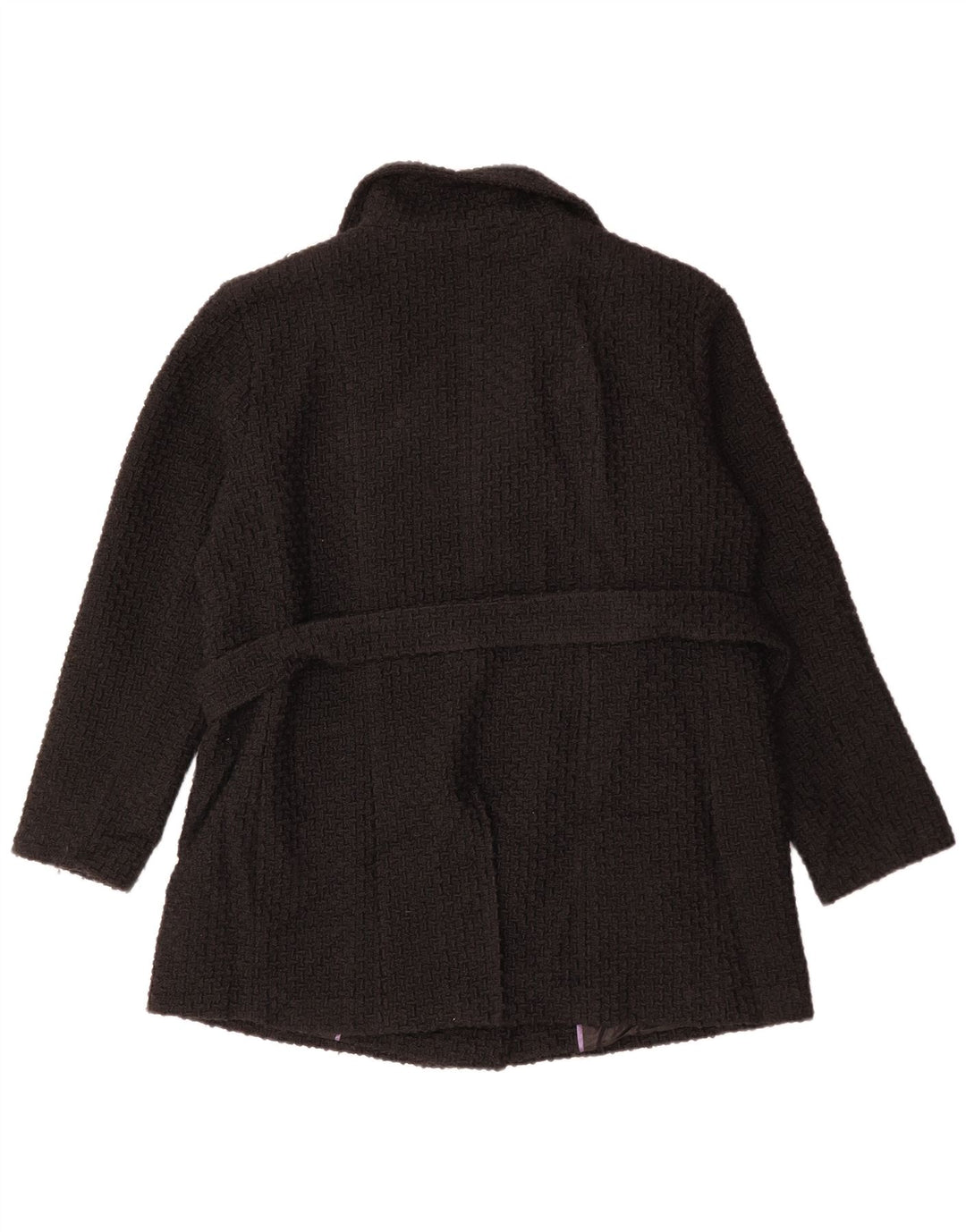 CALVIN KLEIN Palton dublu pentru femei UK 18 XL Lână neagră