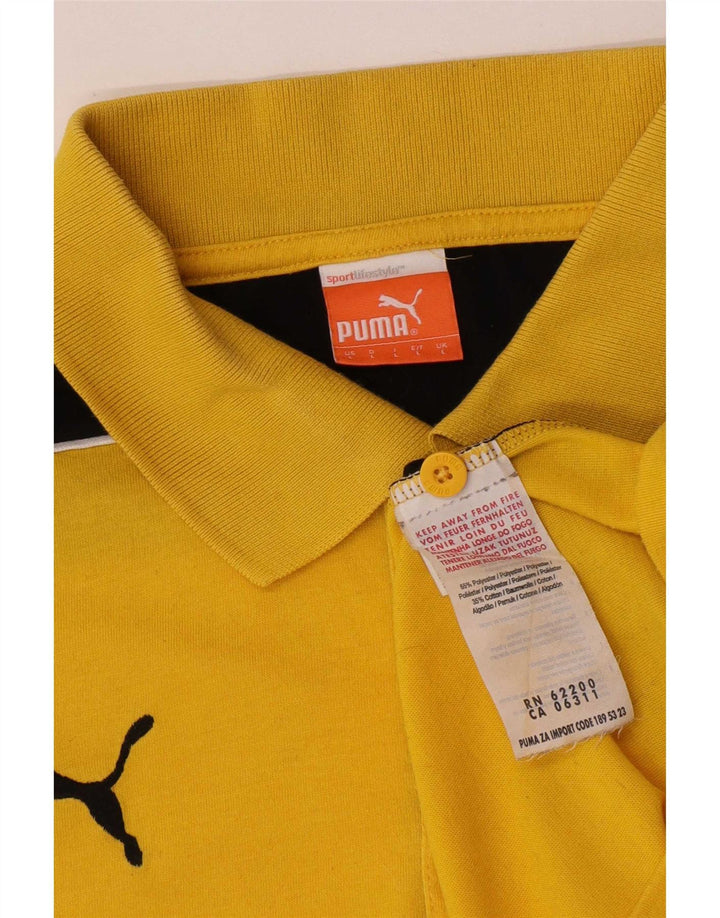 Tricou polo Puma pentru bărbați, mare, galben, din poliester