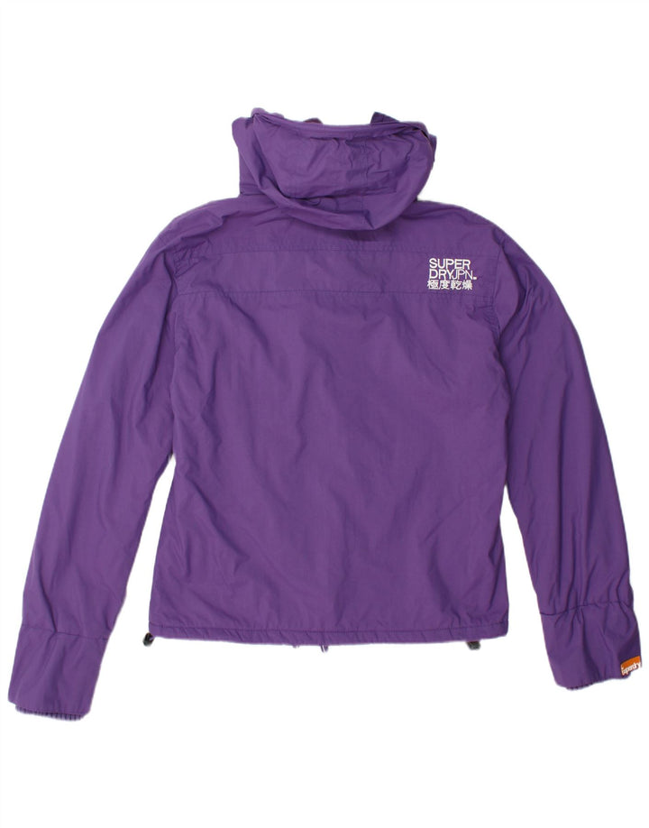 SUPERDRY jachetă de vânt pentru femei cu glugă, UK 18 XL, nailon violet