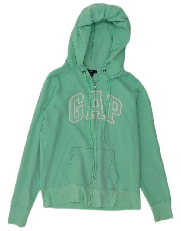 Pulover pentru femei Gap Graphic Zip Hoodie UK 12 Bumbac verde mediu