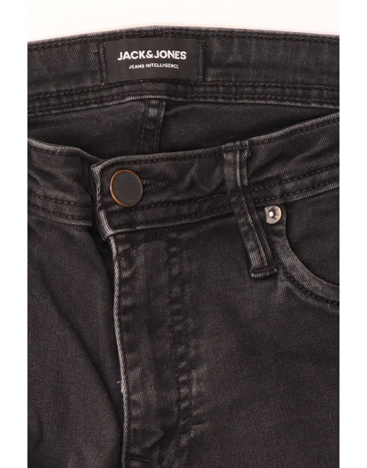 Blugi Jack & Jones GLENN Slim pentru bărbați W28 L32 negri