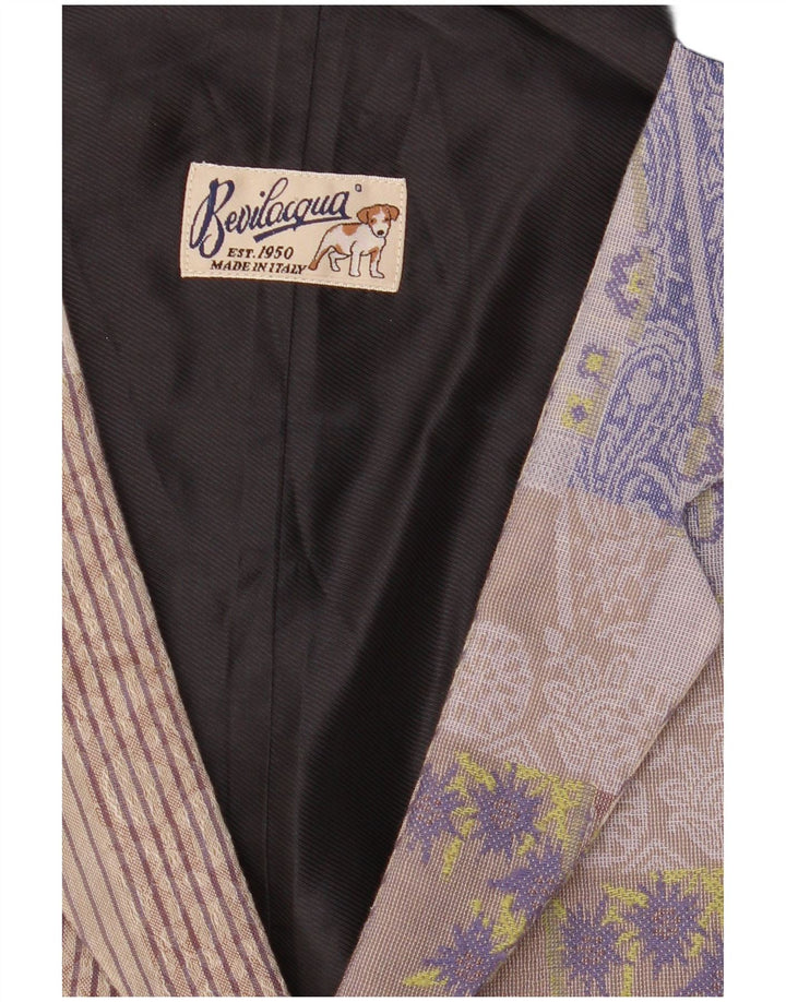 Vestă vintage pentru bărbați XL din bumbac mozaic multicolor