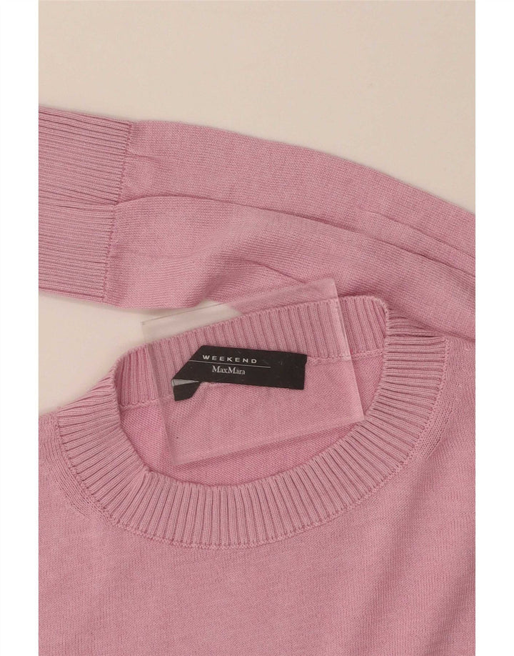Pulover cu gât roșu pentru femei Max Mara UK 14 Roz mediu