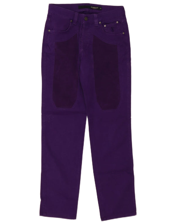Pantaloni casual subțiri pentru femei Jeckerson L31 L31 bumbac violet