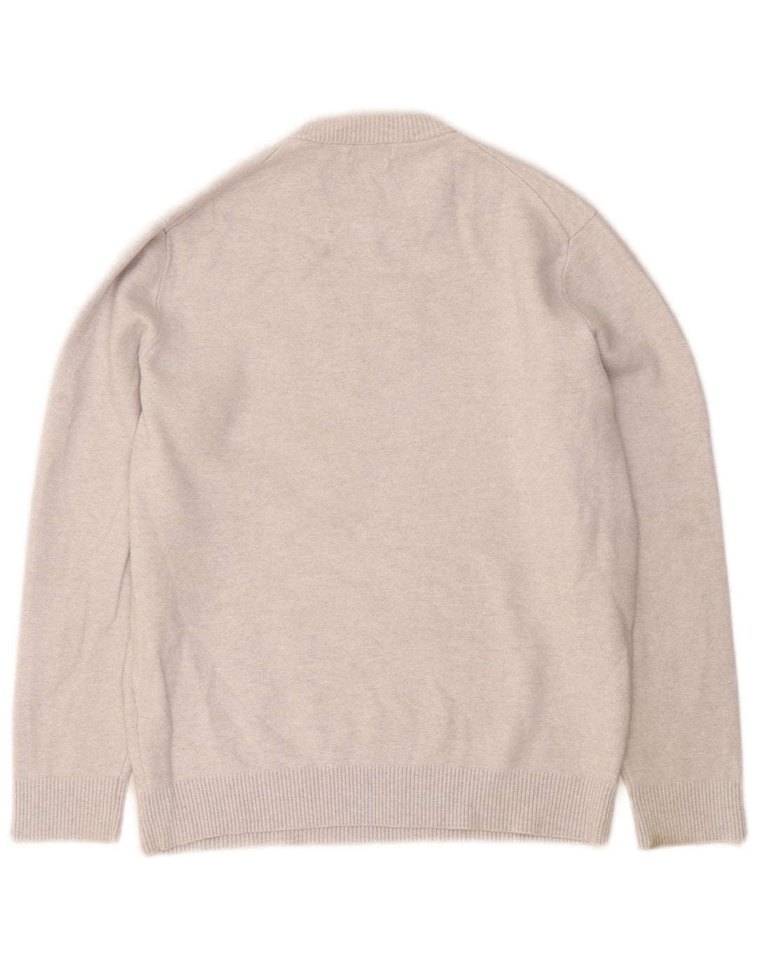 Massimo Dutti Pulover pentru bărbați cu decolteu rotund, mare, gri din poliamidă