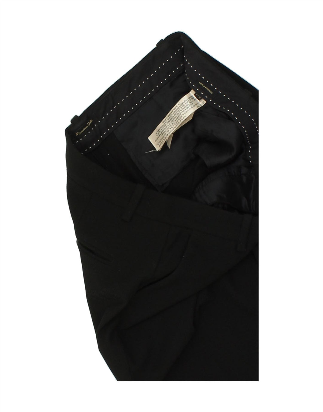 MASSIMO DUTTI Womens Slim Chino Trousers W30 L28 Black Polyester Vintage Massimo Dutti and Second-Hand Massimo Dutti from Messina Hembry 