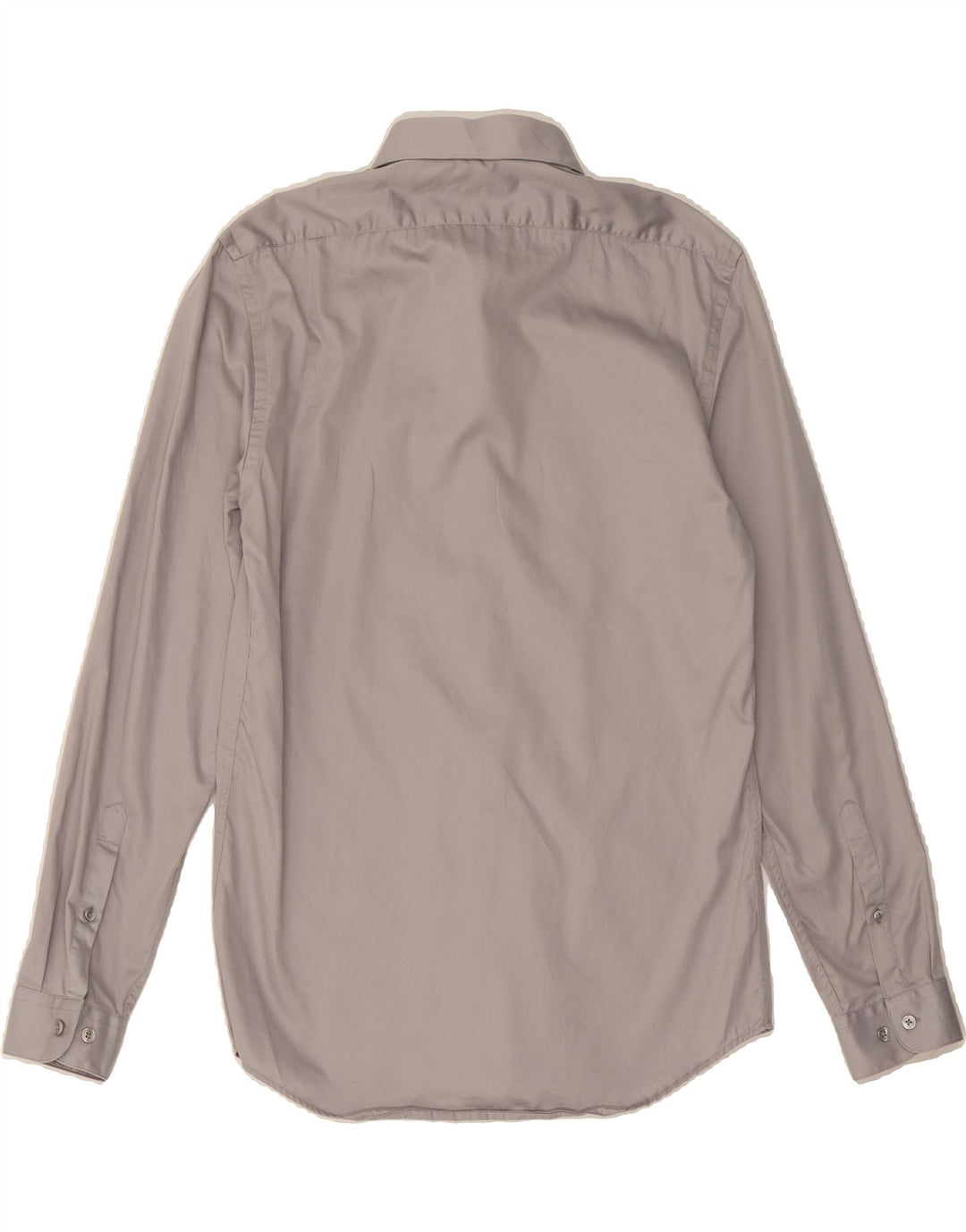 JULES Mens Fitted Shirt Size 39/40 Medium Grey Cotton Vintage Jules and Second-Hand Jules from Messina Hembry 