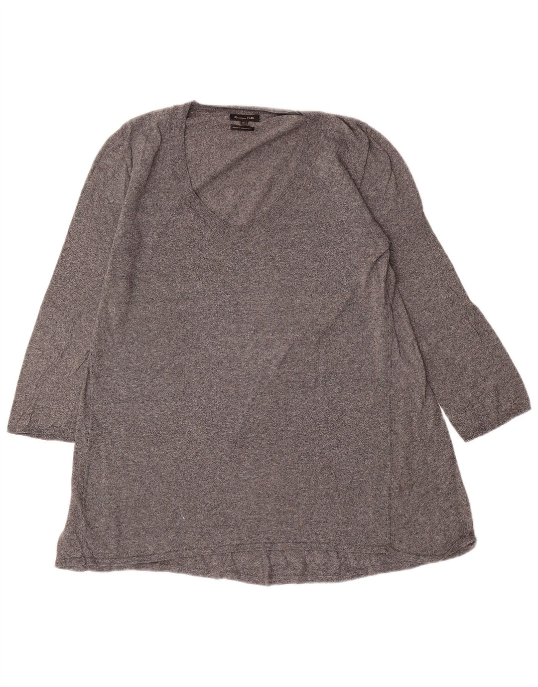 Top cu tunică cu mâneci 3/4 pentru femei Massimo Dutti Marea Britanie 14, mare, gri pete
