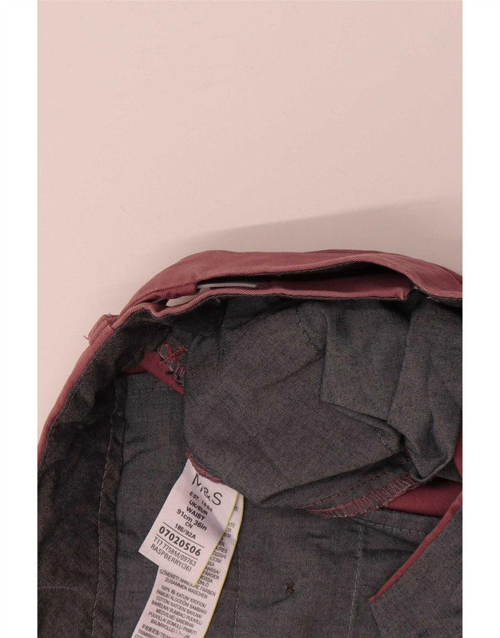 Pantaloni scurți chino pentru bărbați Marks & Spencer W36, bumbac roșu mare