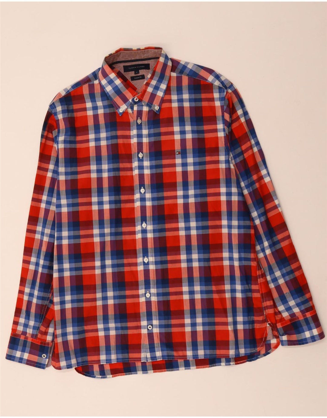 Cămașă personalizată pentru bărbați TOMMY HILFIGER, bumbac cu carouri mari, multicolore