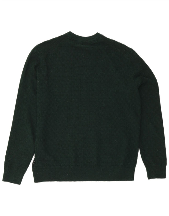 Pulover Ted Baker pentru bărbați, cu gât turnat, mărimea 3, poliester verde mediu