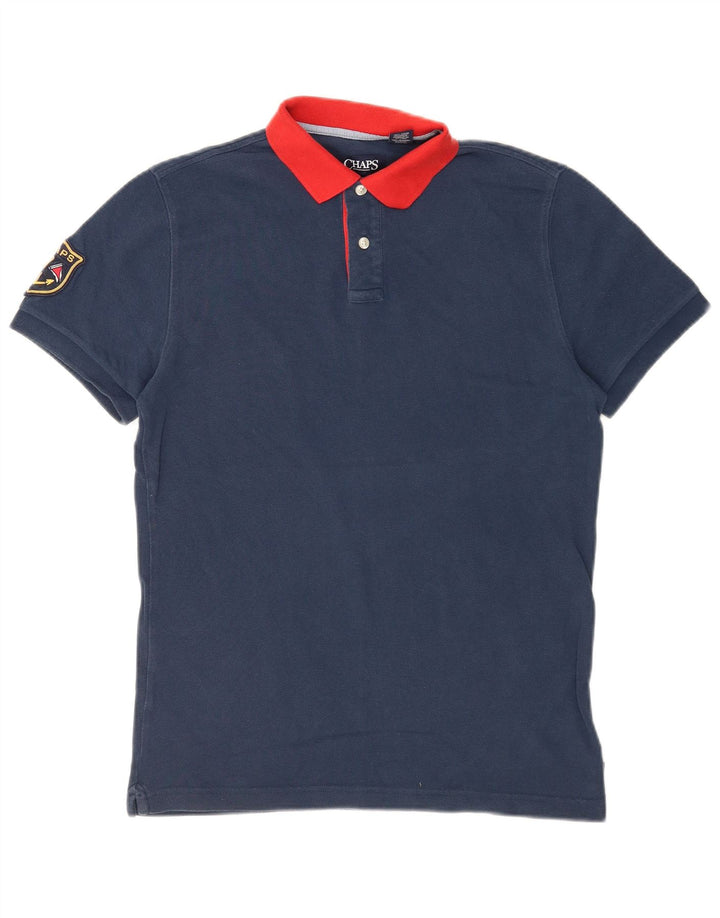 Tricou polo pentru rugby CHAPS pentru bărbați, bumbac, albastru bleumarin