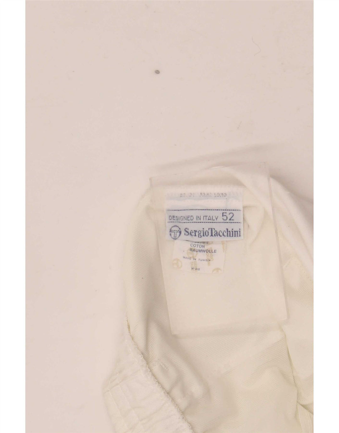 Sergio Tacchini Pantaloni scurți sport grafic pentru bărbați IT 52 Poliester alb mare