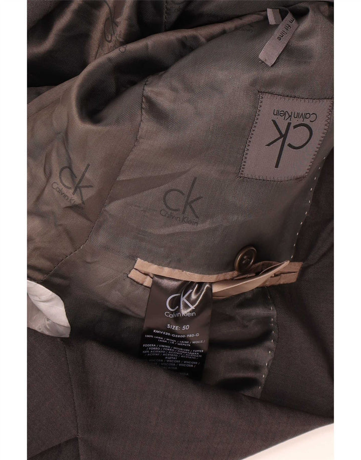 Jachetă pentru bărbați Calvin Klein cu 2 nasturi IT 50 Lână mare gri