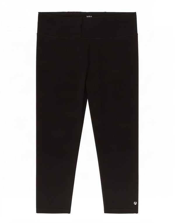 Leggings Capri pentru femei Marks & Spencer UK 20 2XL Poliester negru