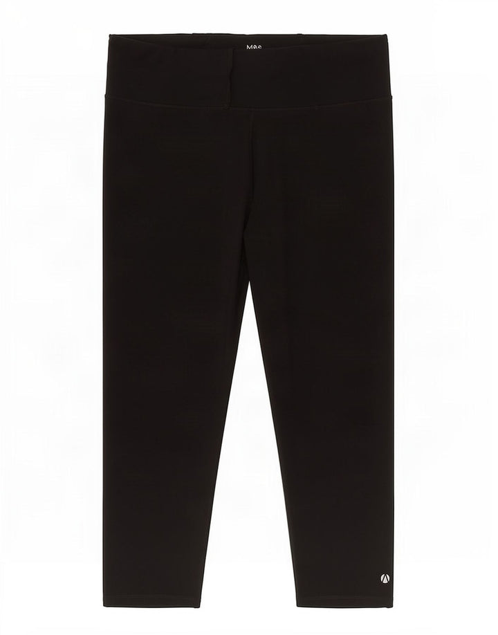 Leggings Capri pentru femei Marks & Spencer UK 20 2XL Poliester negru