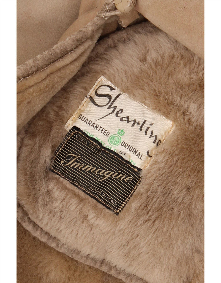 Palton din shearling pentru femei VINTAGE IT 46 mare, bej, din shearling