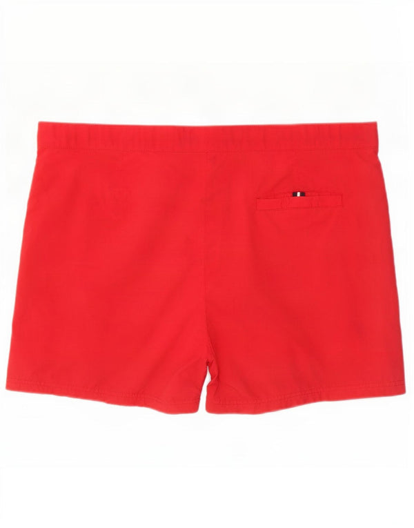 Pantaloni scurți de înot grafic pentru bărbați Tommy Hilfiger, poliester roșu mare