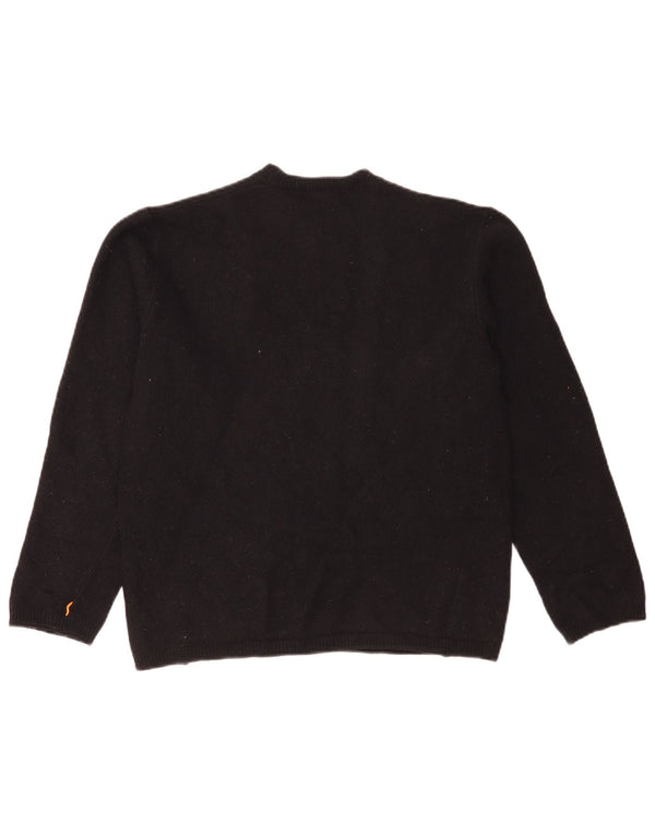 Pulover pentru femei Hugo Boss cu decolteu triplu UK 14 mare negru