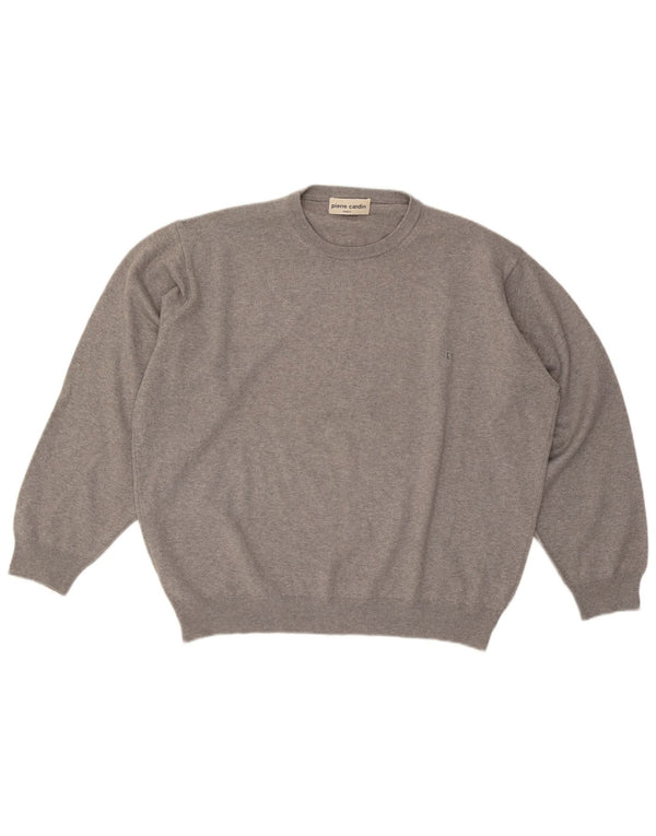 Pulover pentru bărbați Pierre Cardin cu decolteu rotund, XL, gri acrilic