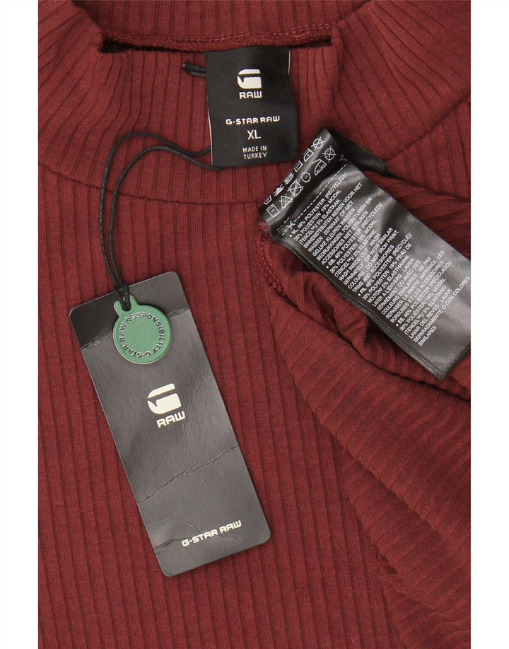 Rochie pentru femei G-Star cu mâneci lungi și pulover, UK 18 XL, poliester burgundă