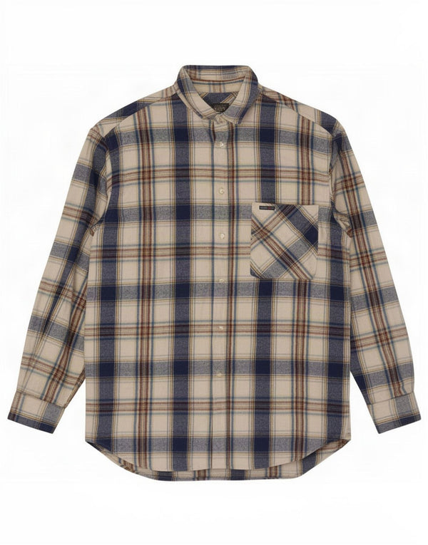 Think Pink Mens Flannel Shirt 2XL Blue Check