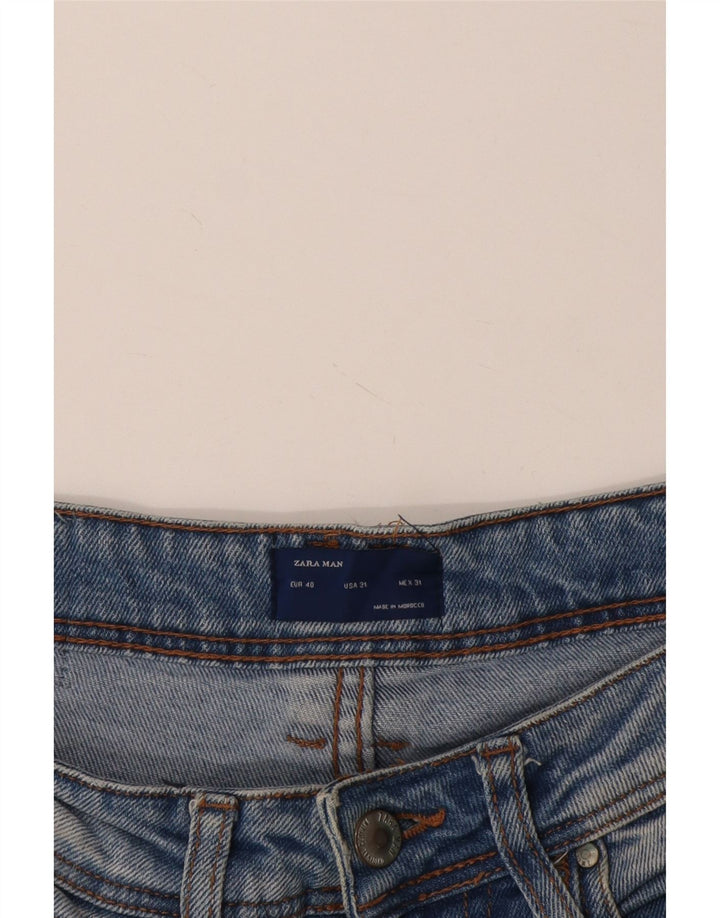 Blugi slim pentru bărbați Zara EU 40 Medium W31 L27 Albastru