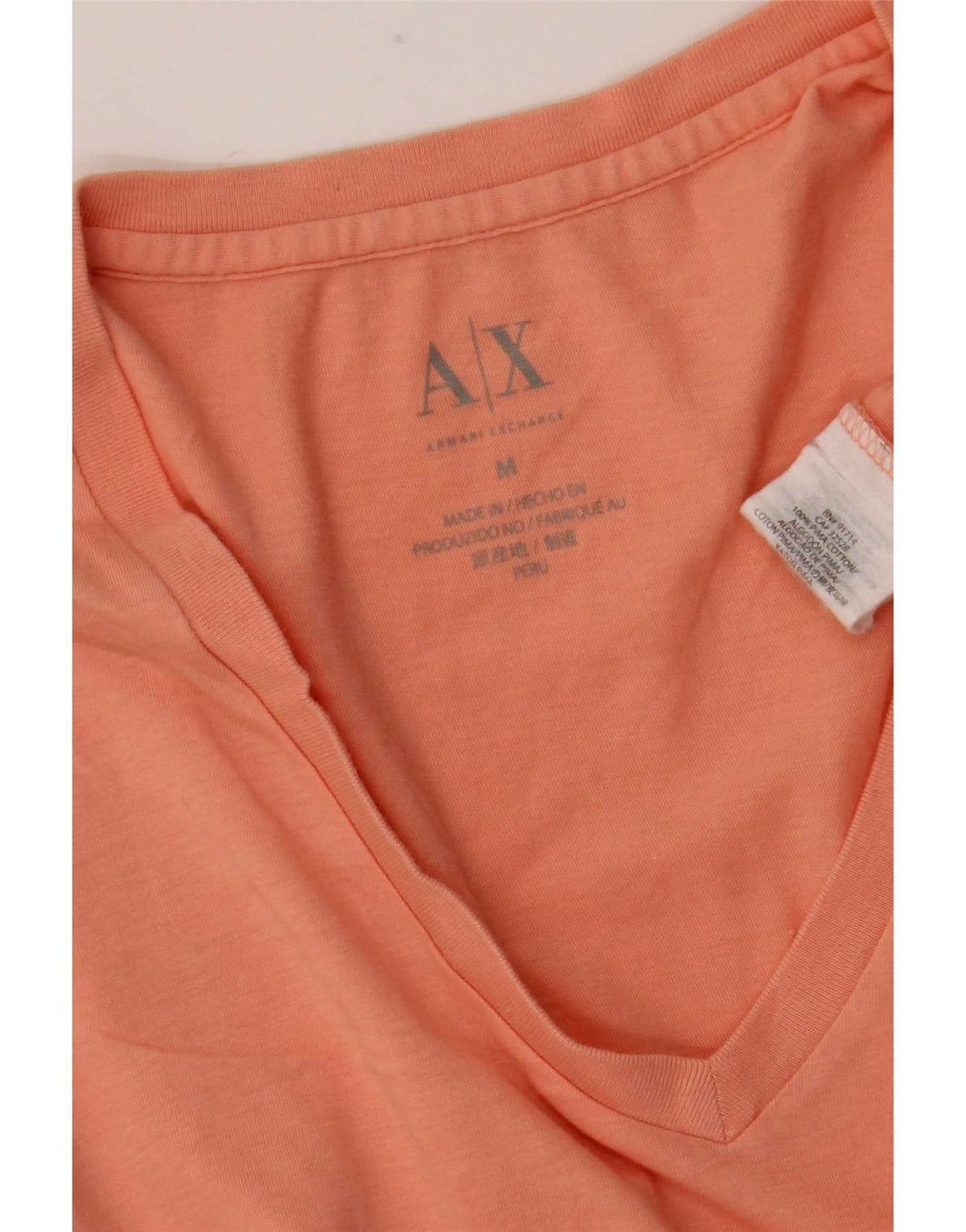 Armani Exchange Tricou Bărbați Top Medium Roz Bumbac