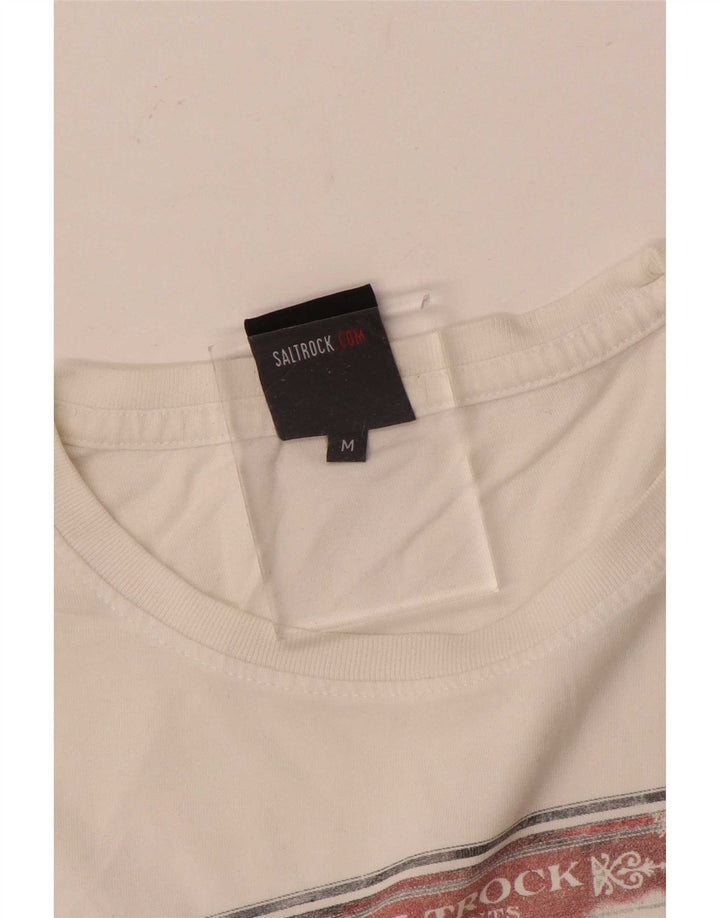 Tricou grafic pentru bărbați Saltrock Top Mediu Alb