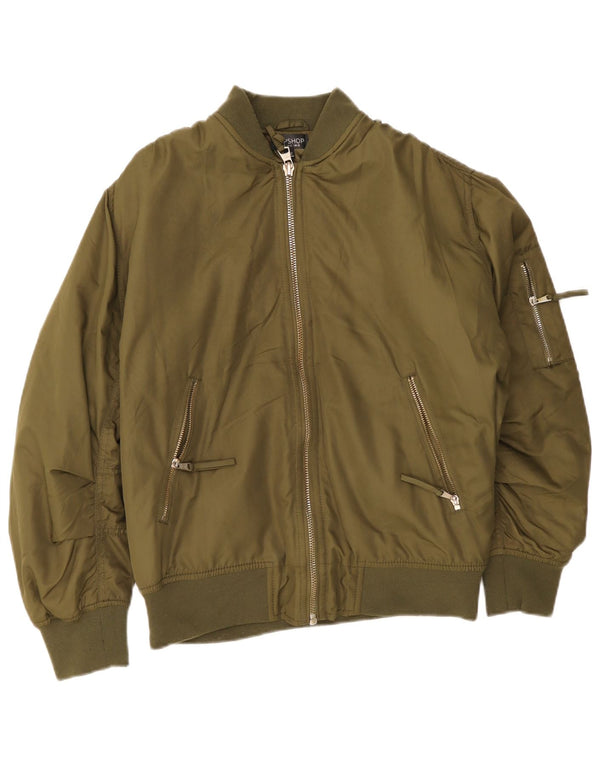 Jachetă bomber supradimensionată pentru femei Topshop UK 10 Poliester verde mic