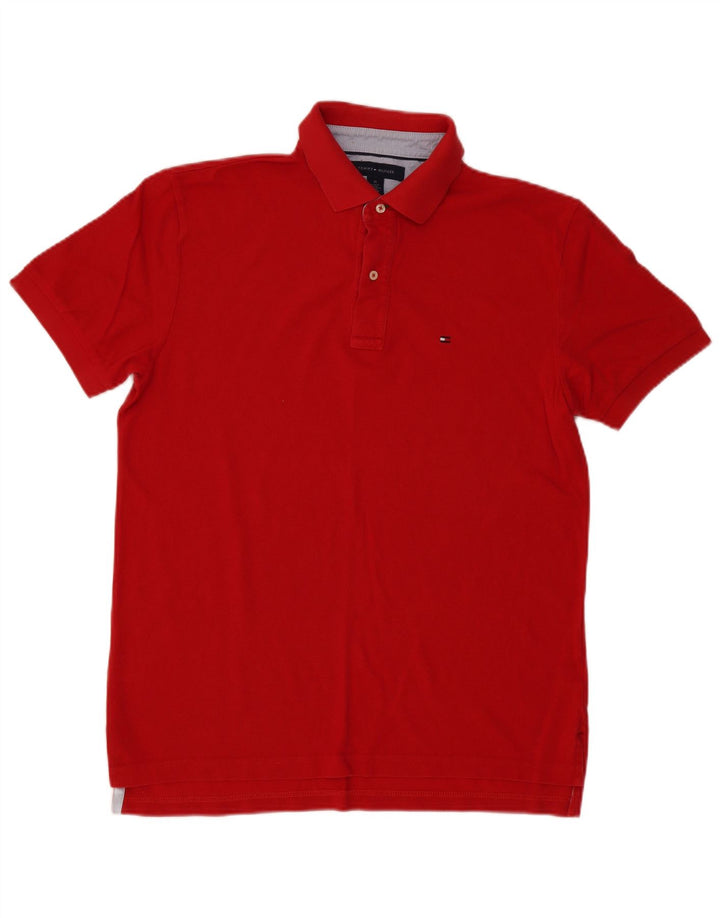 Tricou polo Tommy Hilfiger pentru bărbați, bumbac roșu mediu