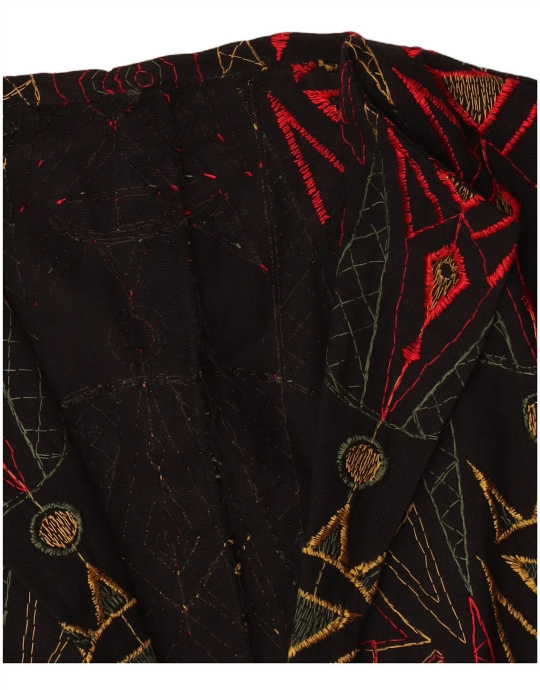 Vestă vintage pentru femei UK 12 Medium Black Geometric