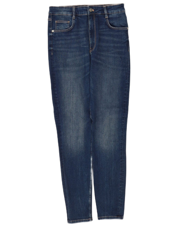 Blugi Slim Femei Zara EU 40 Medium L30 L28 Bumbac Albastru