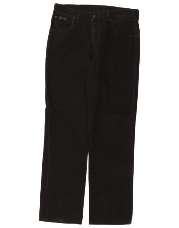 Blugi drepte stretch pentru bărbați Wrangler Texas W33 L30 bumbac negru