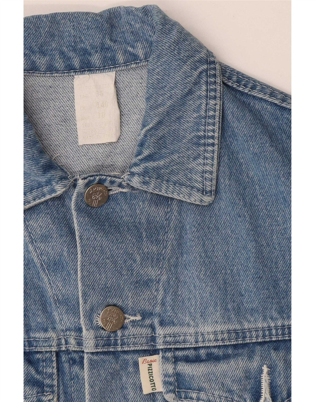 Gilet Băieți Vintage Denim 10-11 Ani Bumbac Albastru