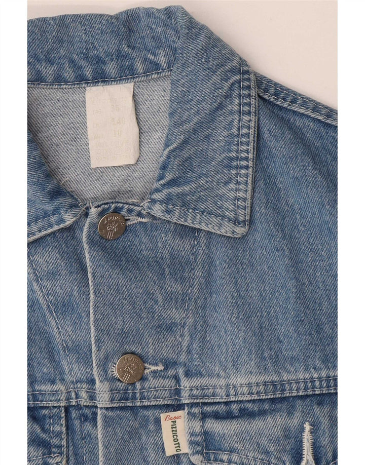 Gilet Băieți Vintage Denim 10-11 Ani Bumbac Albastru