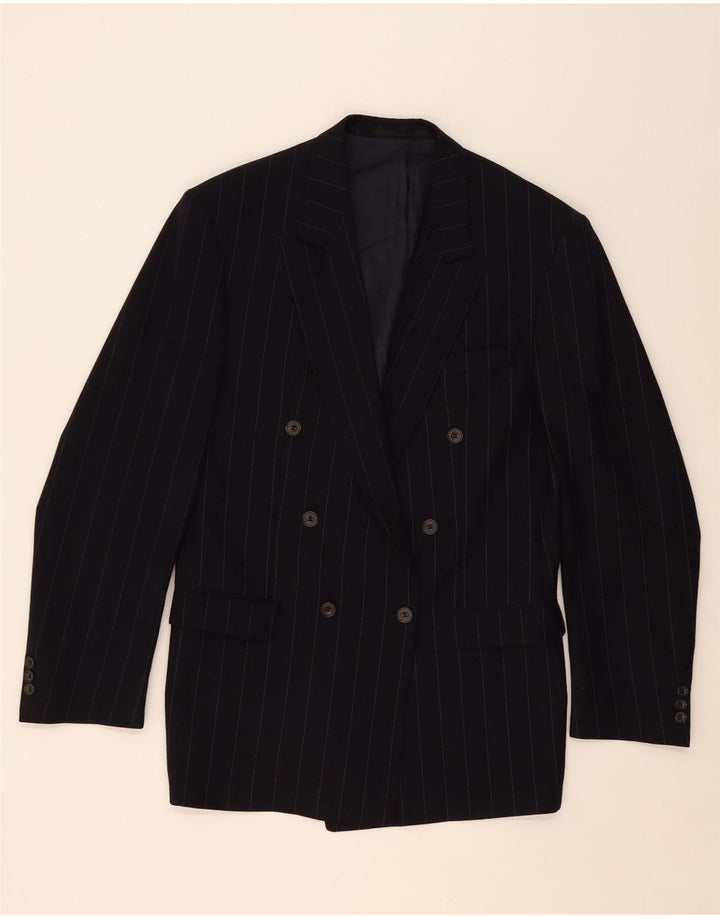 ODERMARK Mens Blazer Jacket UK 40 Large Navy Blue Pinstripe Vintage Odermark and Second-Hand Odermark from Messina Hembry 